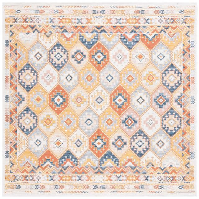 Safavieh Sunrise Sun630D Gold/Rust Blue Rug.