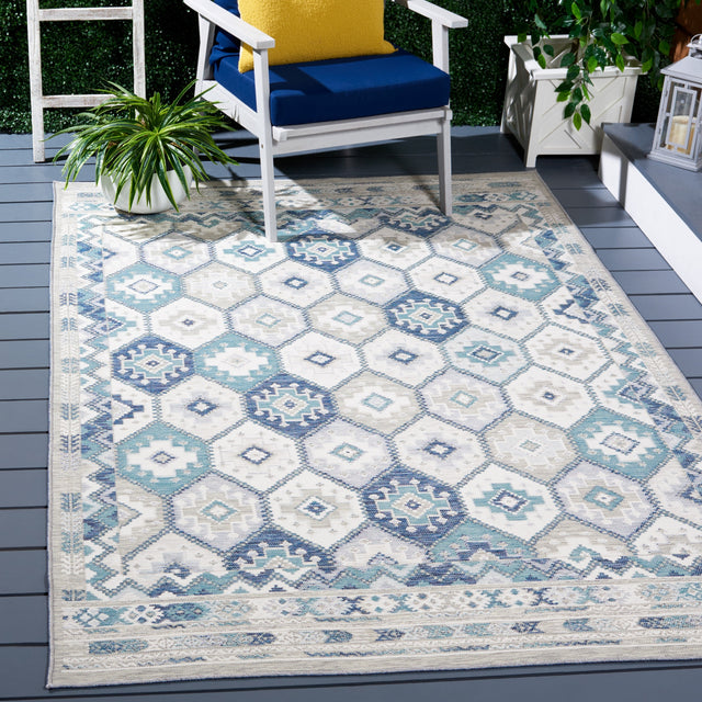 Safavieh Sunrise Sun630F Grey/Blue Ivory Rug.