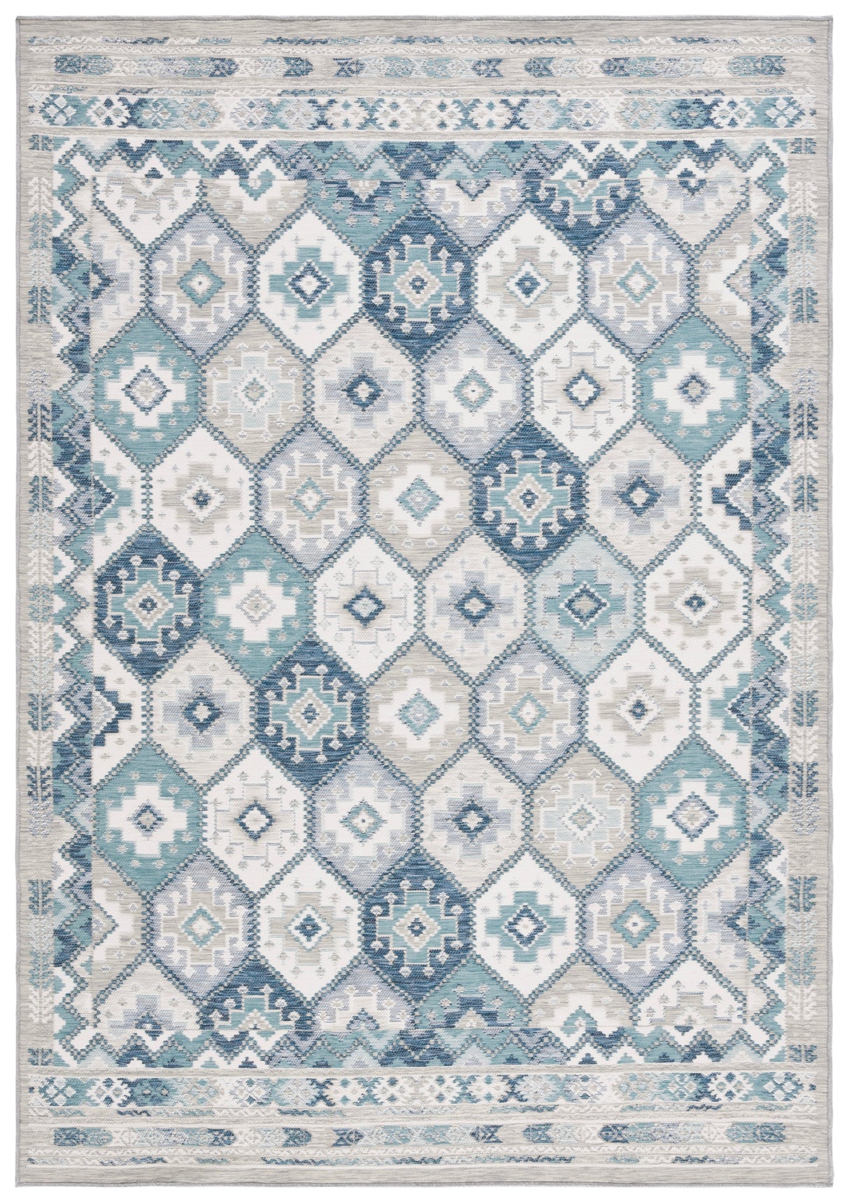 Safavieh Sunrise Sun630F Grey/Blue Ivory Rug.