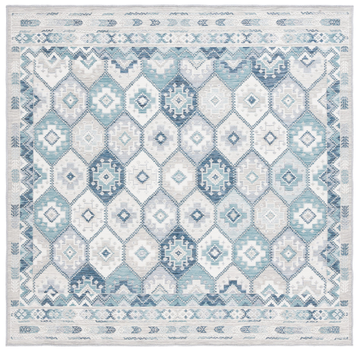 Safavieh Sunrise Sun630F Grey/Blue Ivory Rug.