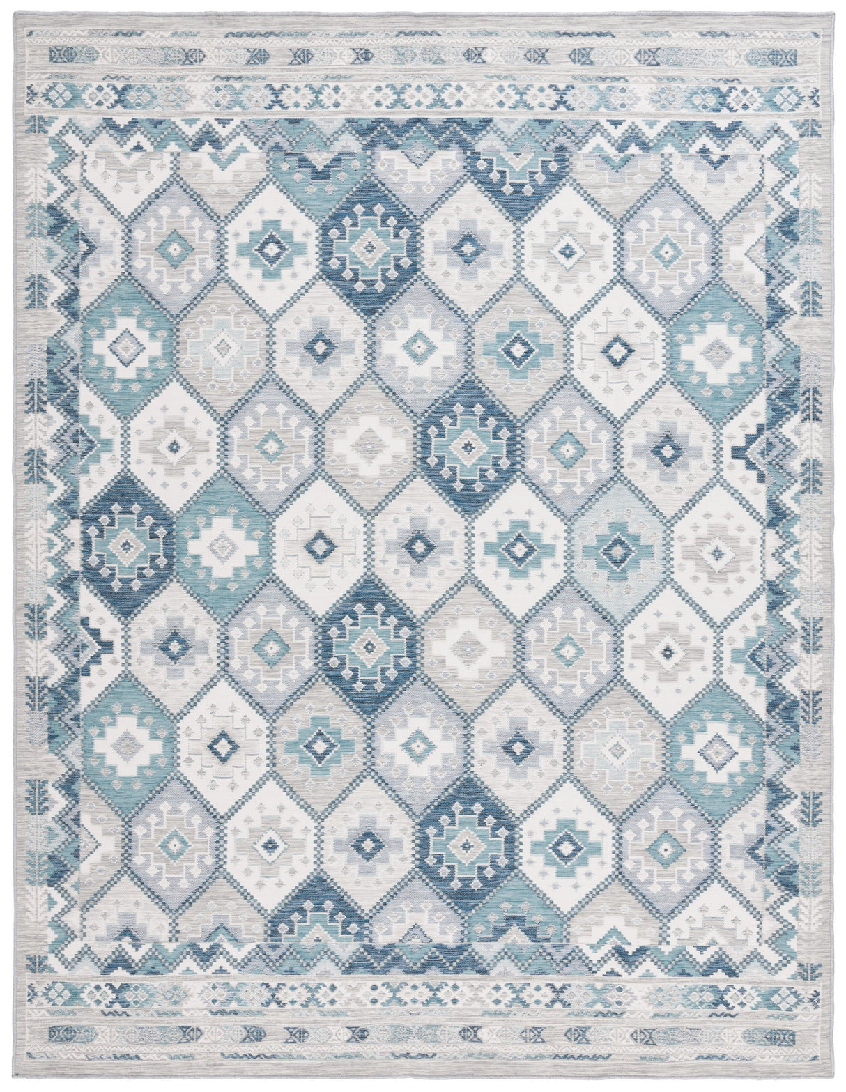 Safavieh Sunrise Sun630F Grey/Blue Ivory Rug.