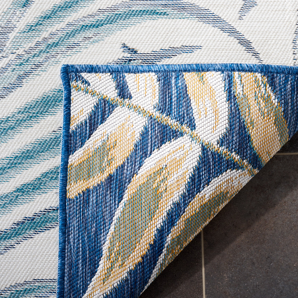 Safavieh Sunrise Sun670A Ivory/Blue Gold Rug.