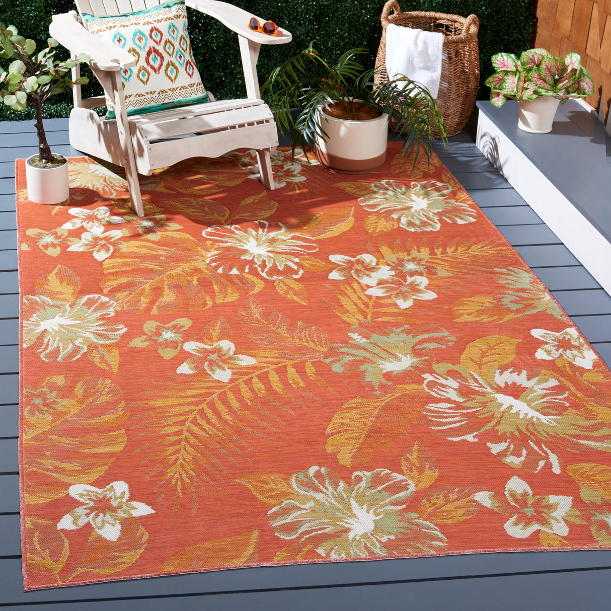 Safavieh Sunrise Sun671A Ivory/Rust Sage Rug.