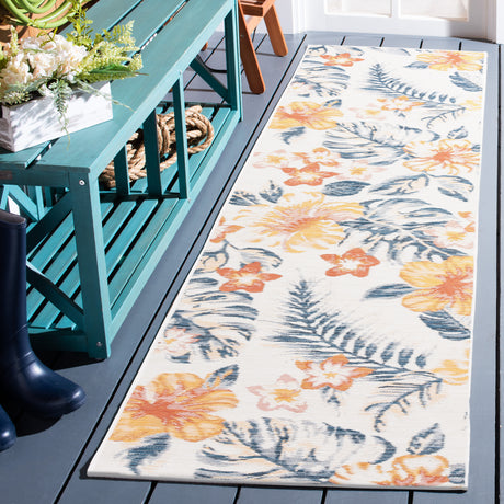 Safavieh Sunrise Sun671C Ivory/Rust Blue Rug.