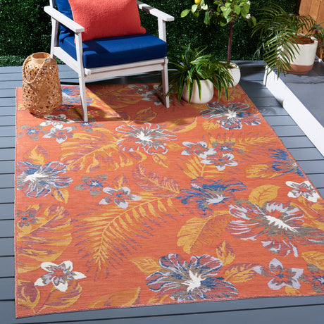 Safavieh Sunrise Sun671C Ivory/Rust Blue Rug.