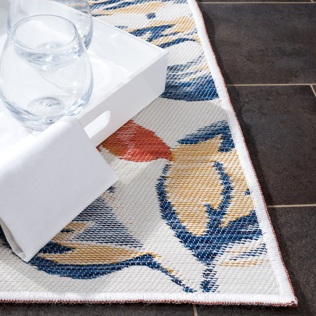 Safavieh Sunrise Sun671C Ivory/Rust Blue Rug.