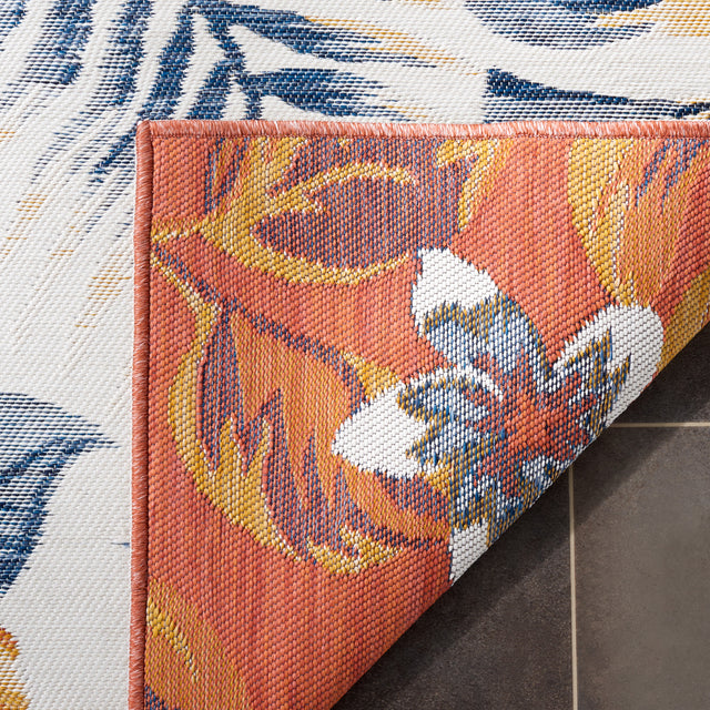 Safavieh Sunrise Sun671C Ivory/Rust Blue Rug.