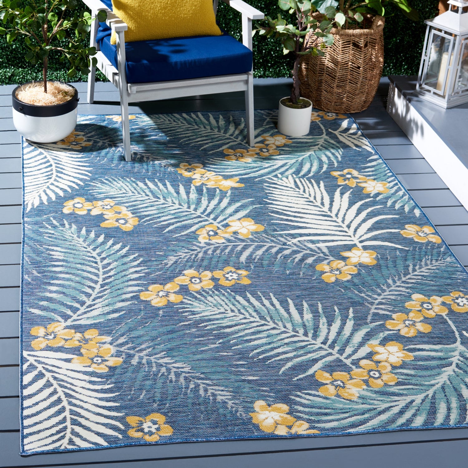 Safavieh Sunrise Sun675A Ivory/Blue Gold Rug.