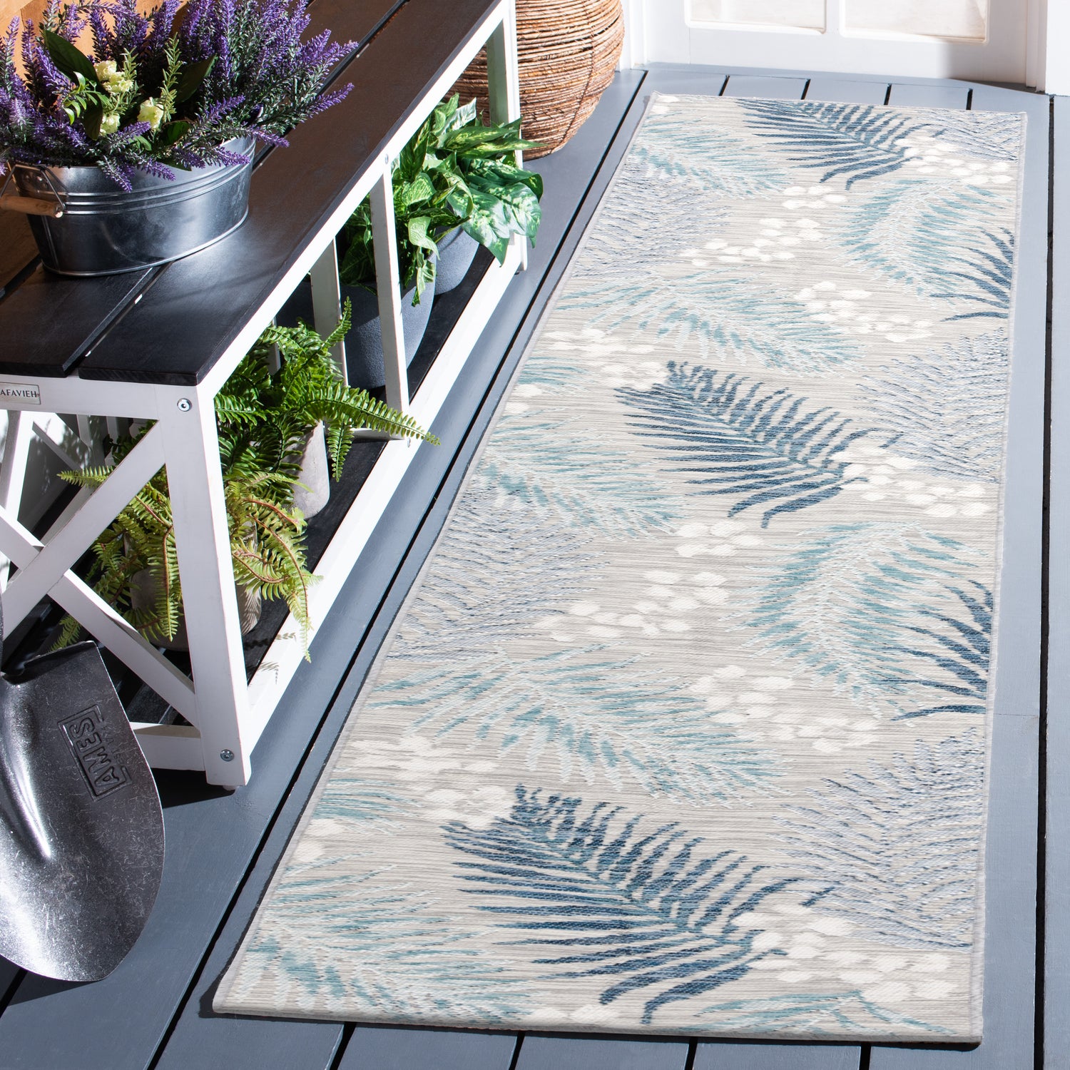 Safavieh Sunrise Sun675F Grey/Blue Ivory Rug.