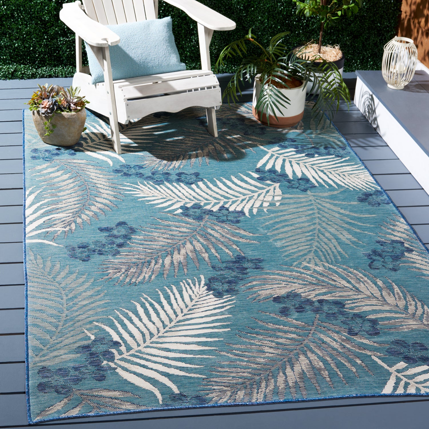 Safavieh Sunrise Sun675F Grey/Blue Ivory Rug.