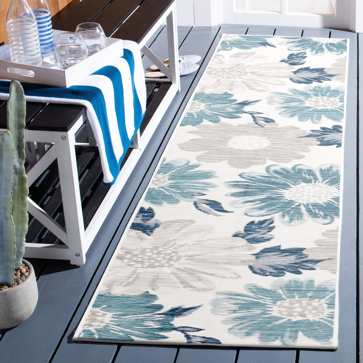 Safavieh Sunrise Sun689B Ivory/Blue Grey Rug.