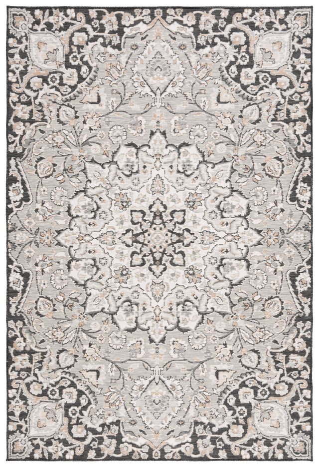 Safavieh Sunrise Sun696F Grey/Beige Black Rug.