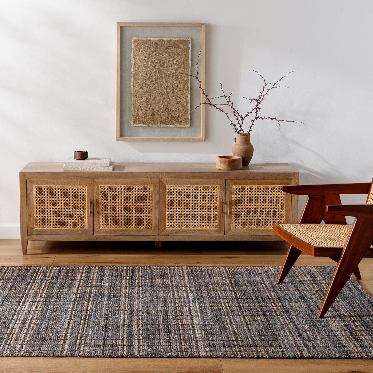 Surya Shivan Svh-2301 Dark Grey, Grey, Steel Grey, Slate Blue, Ink Rug.