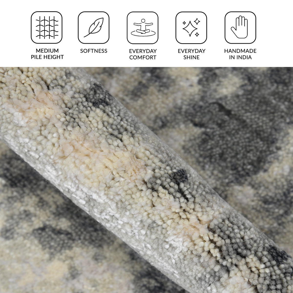 Amer Synergy SYN-45 Silver Sand area rug - infographic view