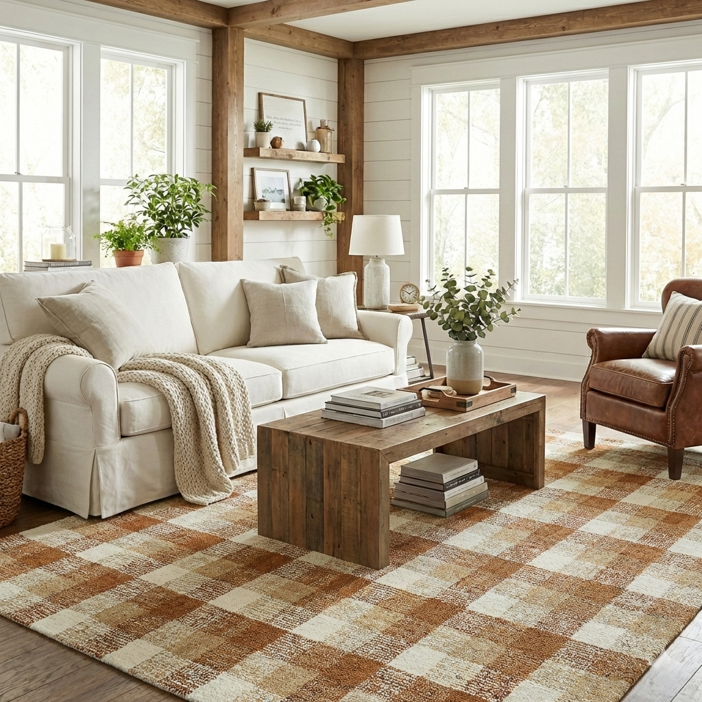Amer Tartan TRA-10 Orange area rug - lifestyle view