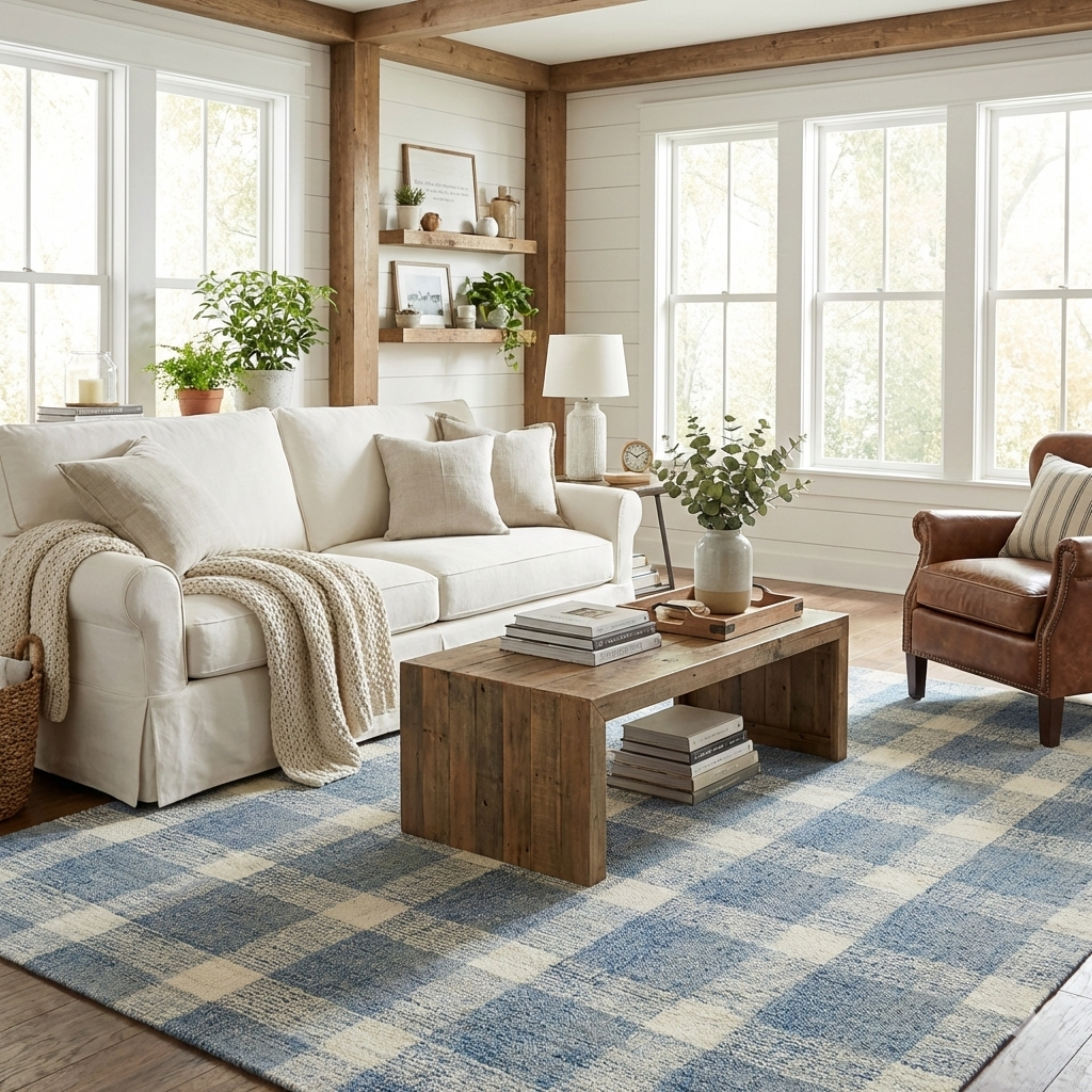 Amer Tartan TRA-11 Blue area rug - lifestyle view
