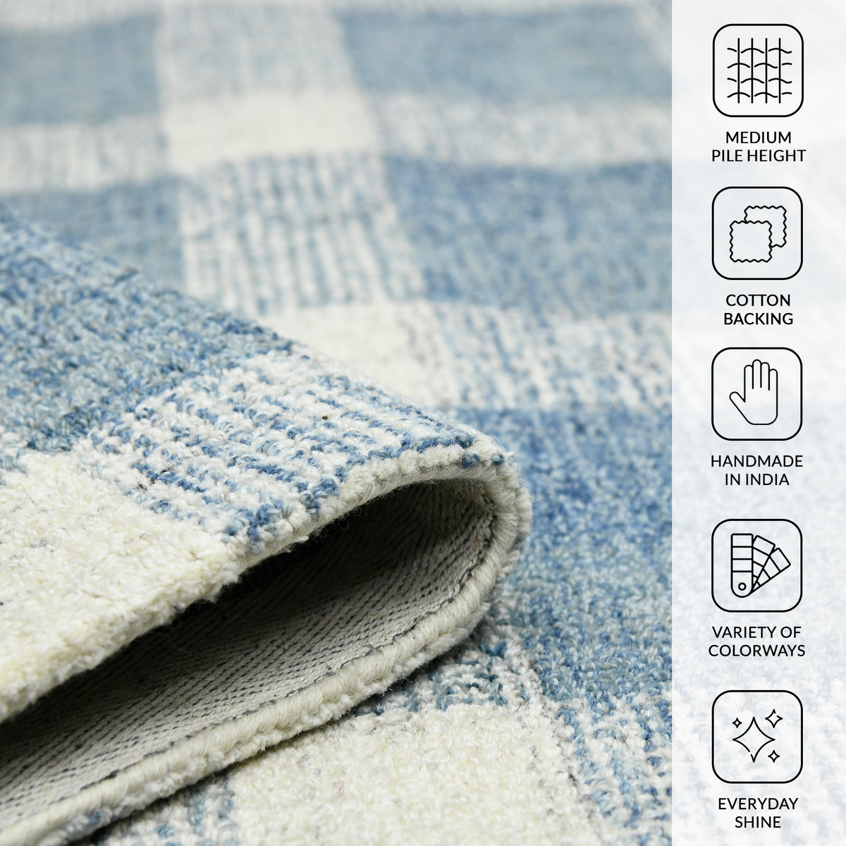 Amer Tartan TRA-11 Blue area rug - infographic view