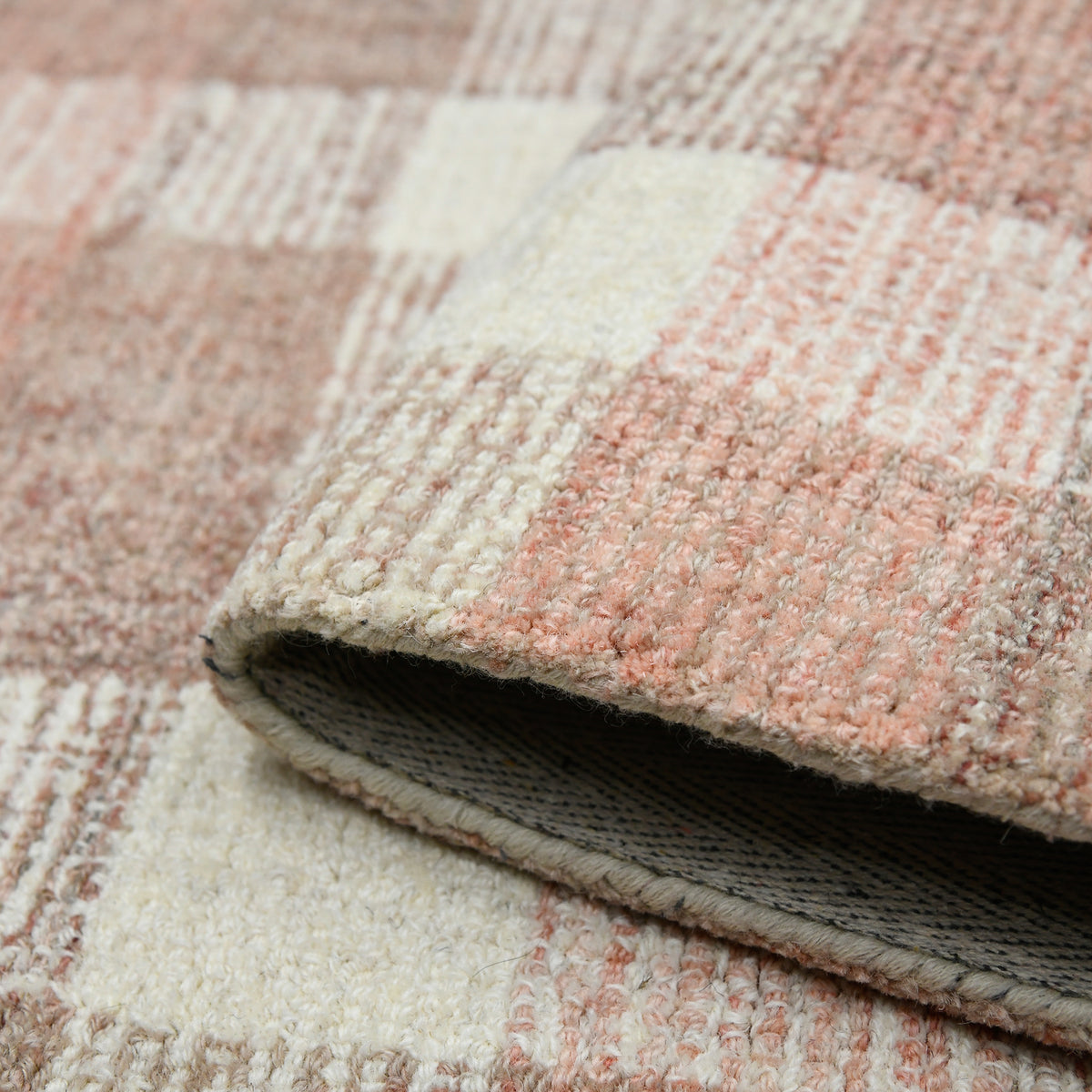 Amer Tartan TRA-14 Rose Gold area rug - rolled view