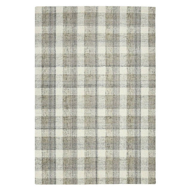 Amer Tartan Farmhouse Plaid Hand-Tufted Sand Area Rug