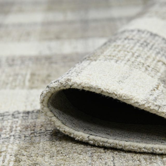 Amer Tartan Farmhouse Plaid Hand-Tufted Sand Area Rug