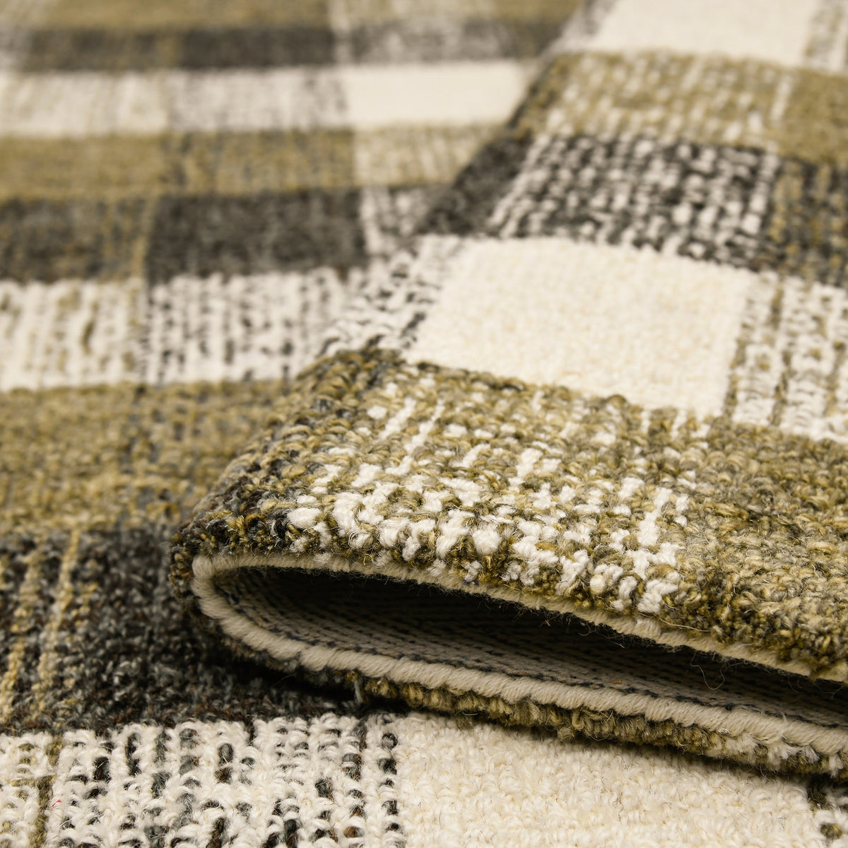 Amer Tartan TRA-5 Khaki area rug - rolled view