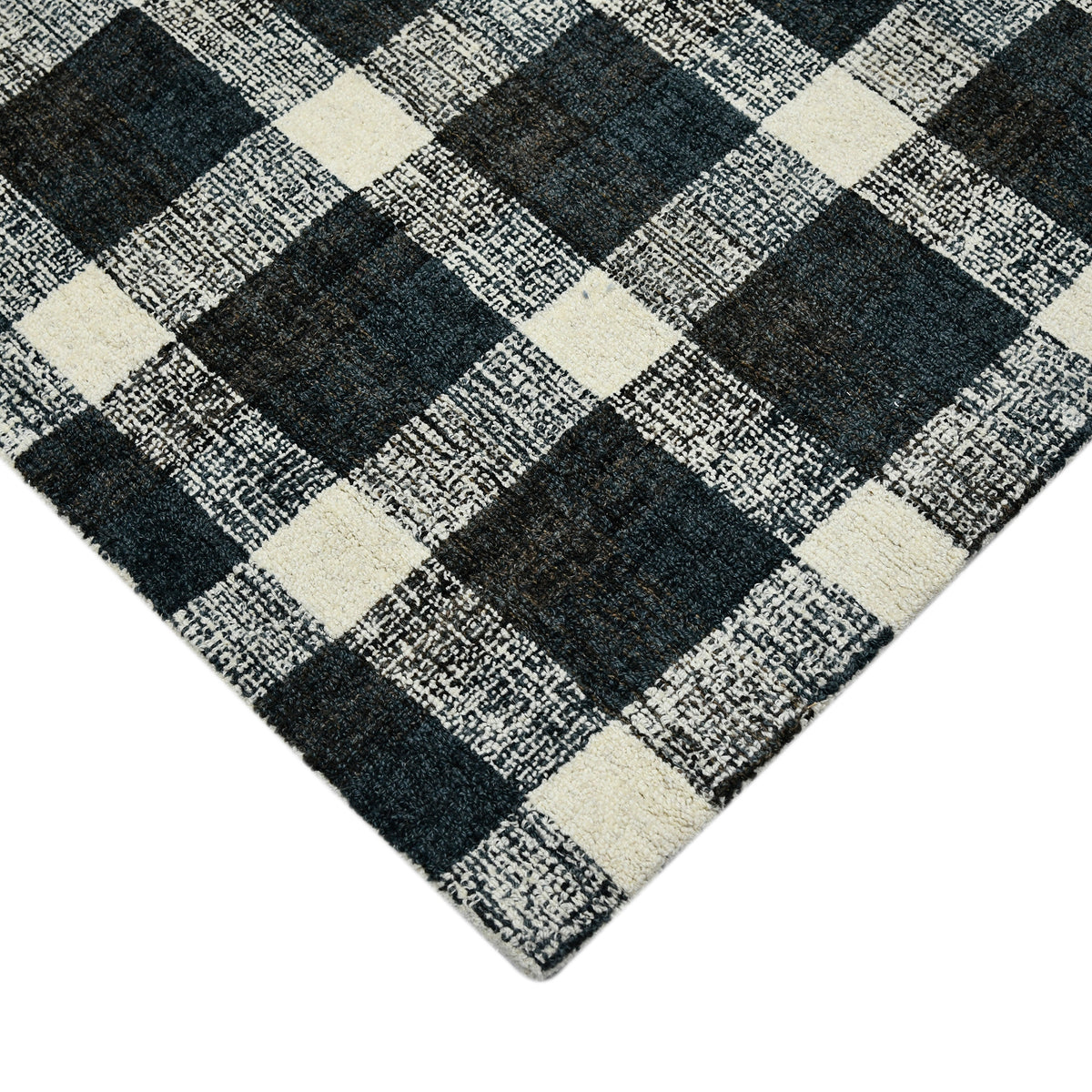 Amer Tartan TRA-6 Charcoal area rug - corner view