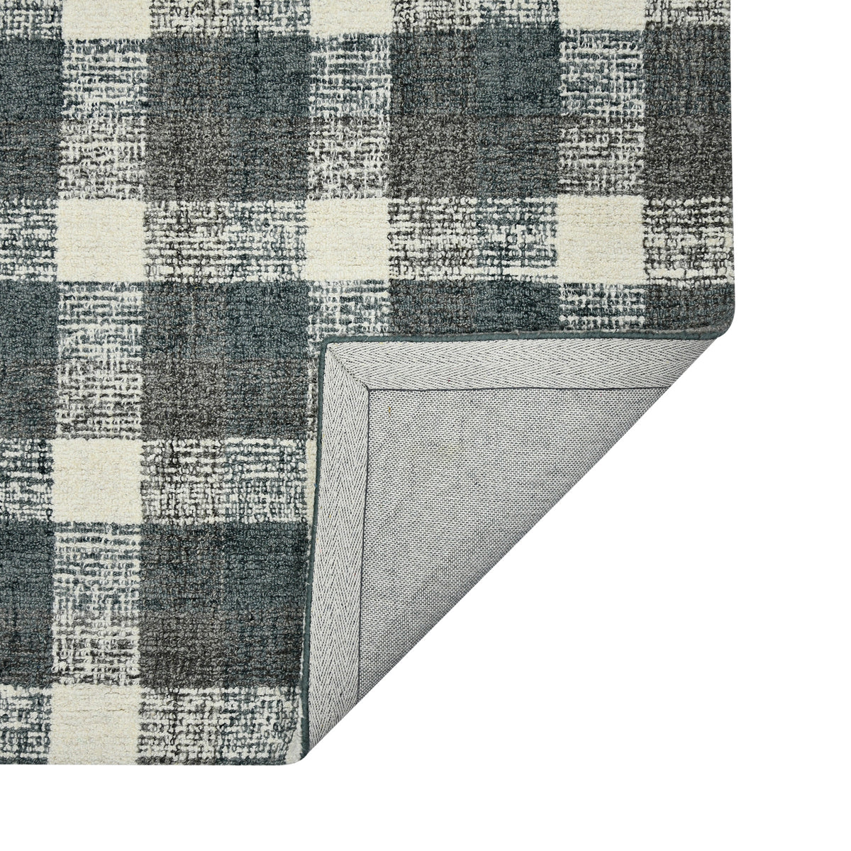 Amer Tartan TRA-8 Dark Gray area rug - back view