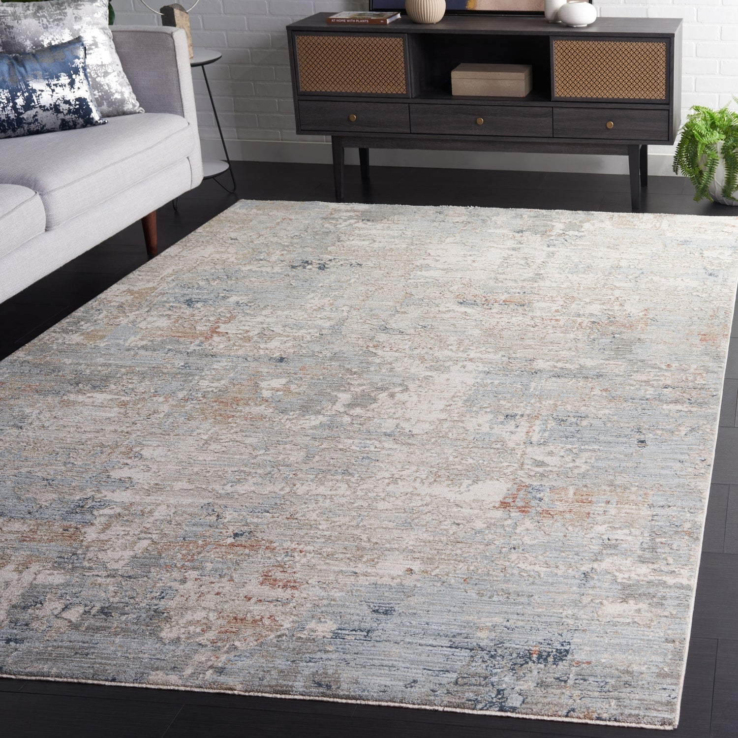 Safavieh Treasure Tre450F Grey/Blue Rug.