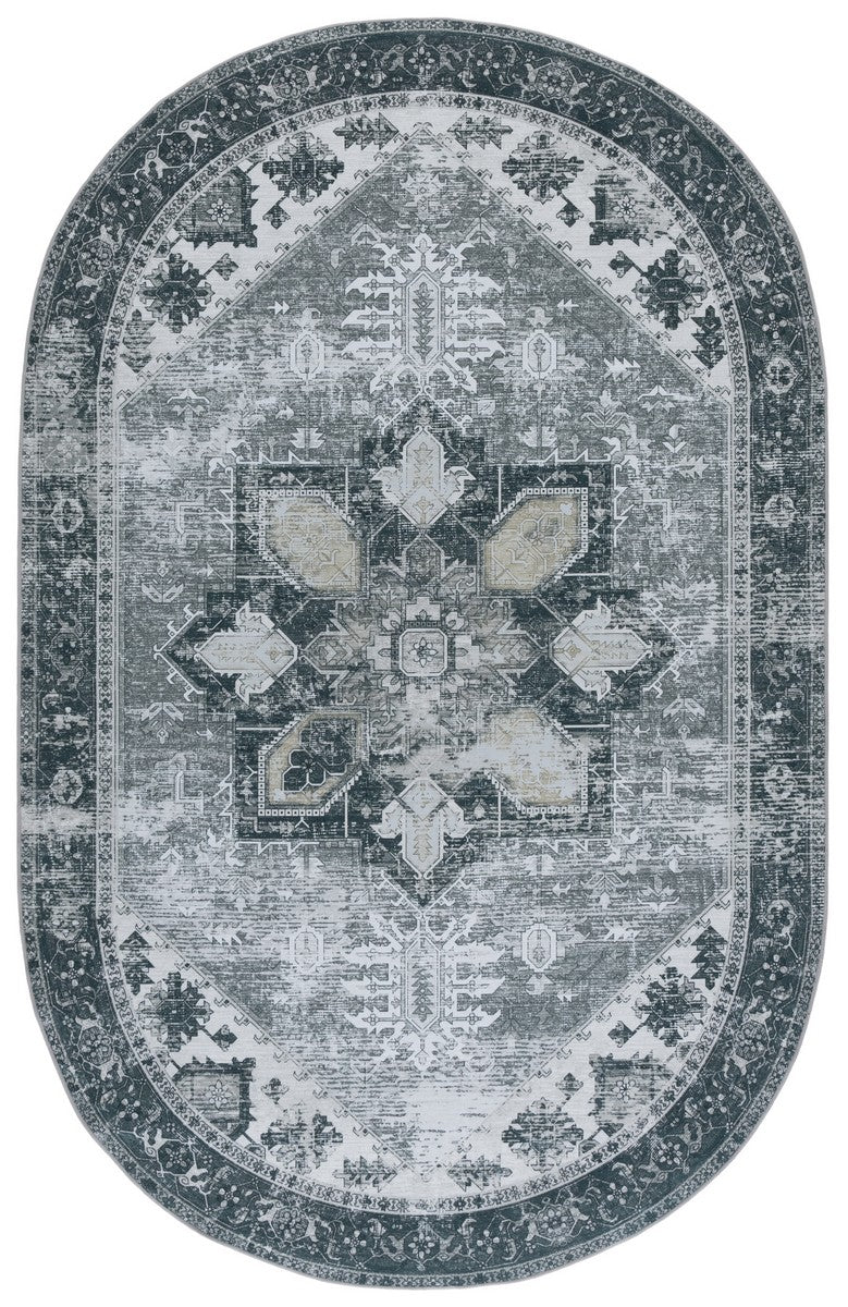 Safavieh Machine Washable Tucson Tsn102F Grey/Ivory Rug
