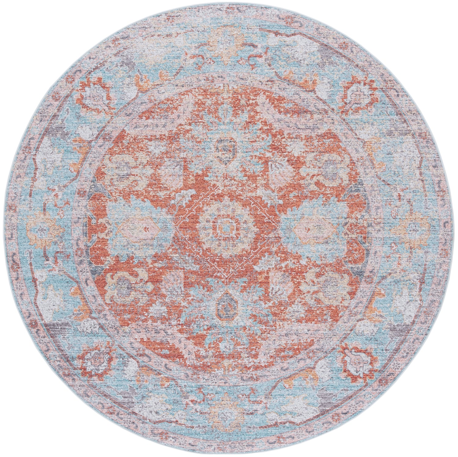 Safavieh Tucson Tsn908K Turquoise/Rust Rug.