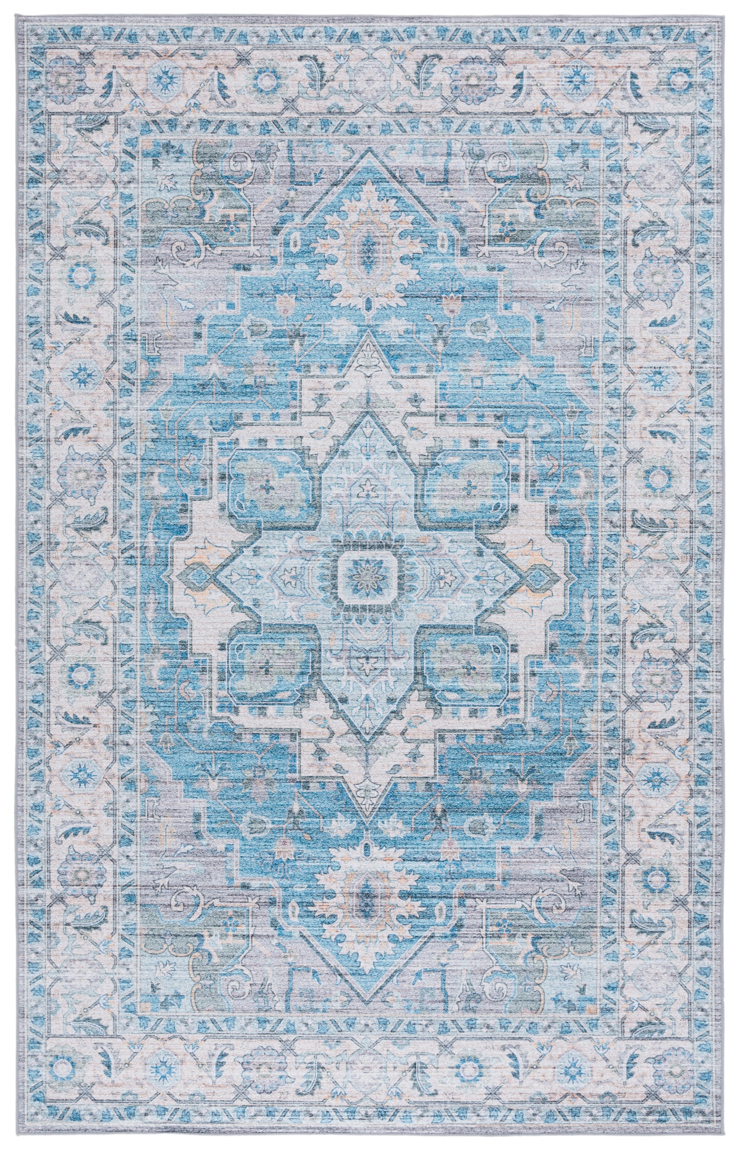 Safavieh Tucson Tsn913B Grey/Turquoise Rug.