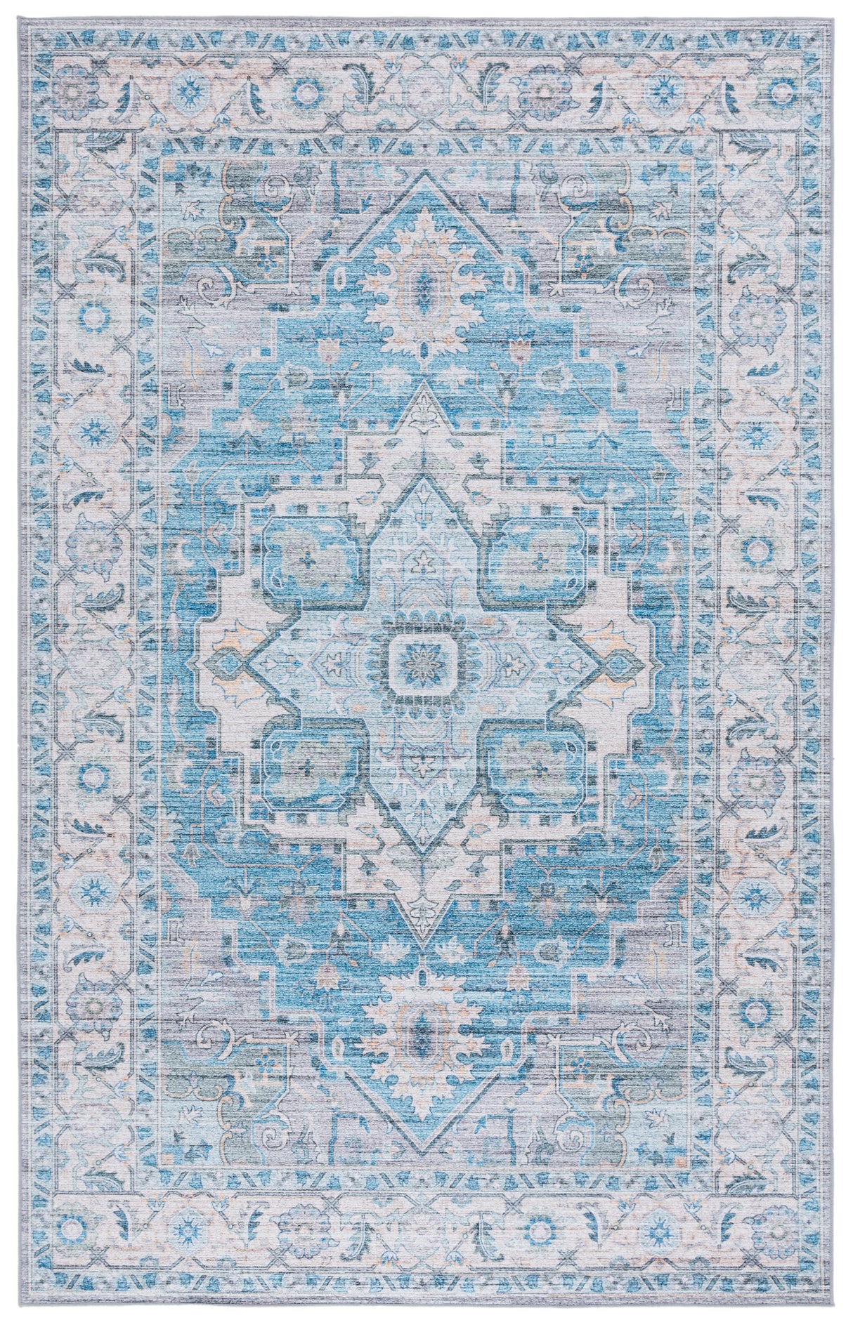 Safavieh Tucson Tsn913B Grey/Turquoise Rug.