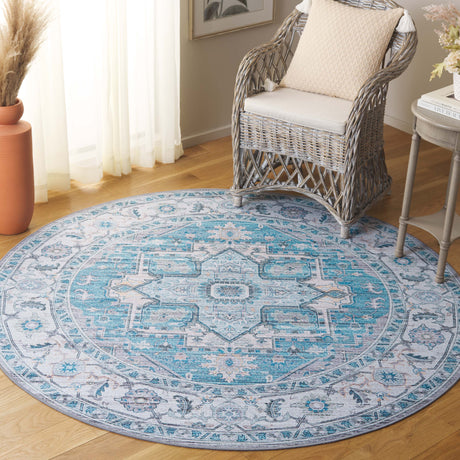 Safavieh Tucson Tsn913B Grey/Turquoise Rug.