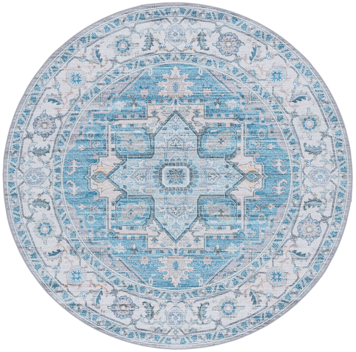 Safavieh Tucson Tsn913B Grey/Turquoise Rug.