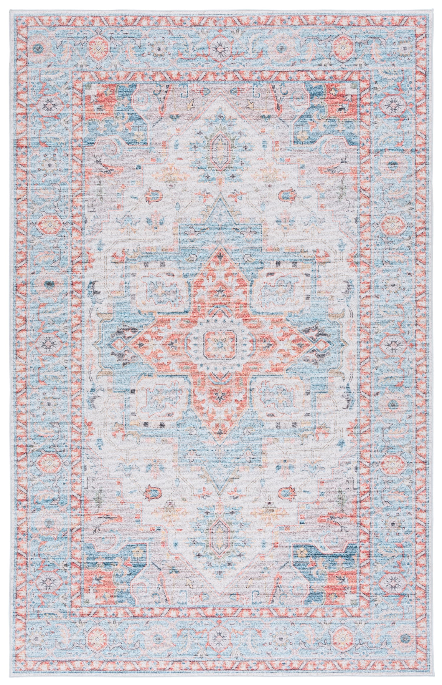 Safavieh Tucson Tsn913K Turquoise/Rust Rug.