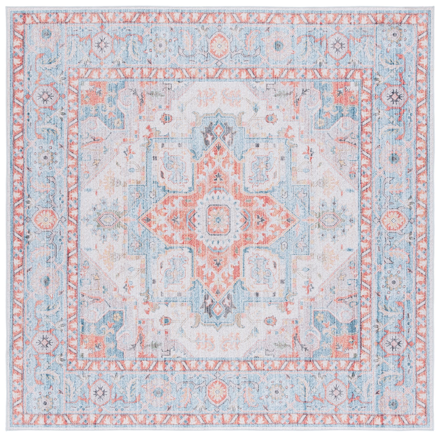 Safavieh Tucson Tsn913K Turquoise/Rust Rug.