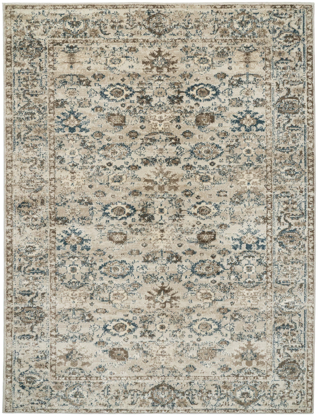 Dynamic Rugs Venedik 17770 Power Loomed Traditional Cream/Blue Rug