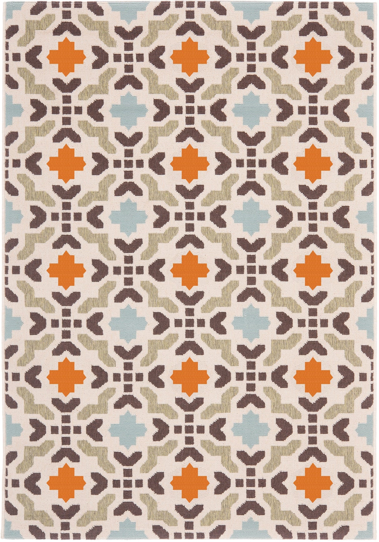 Safavieh Veranda Ver080-712 Cream/Terracotta Rug.