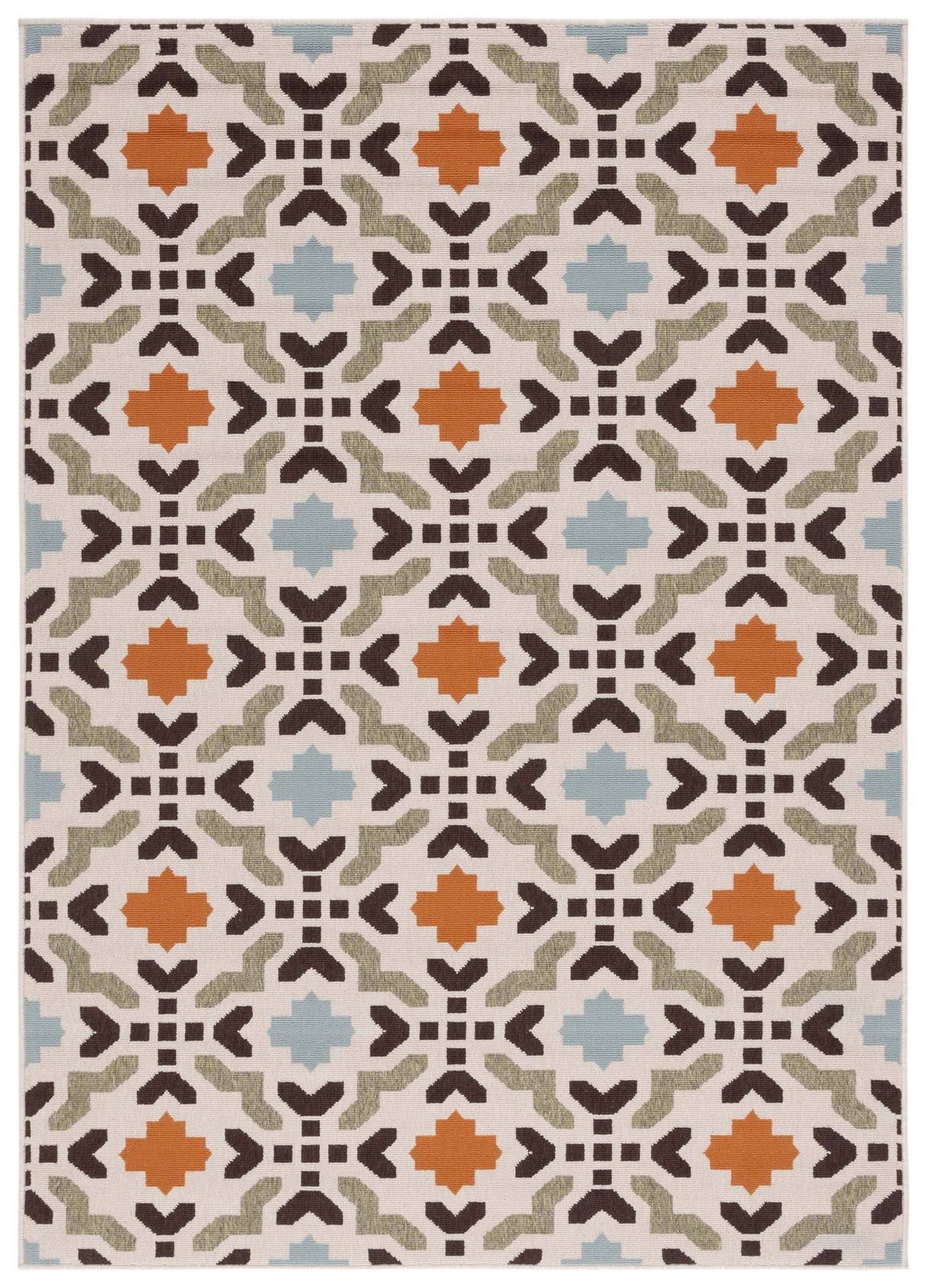 Safavieh Veranda Ver080-712 Cream/Terracotta Rug.