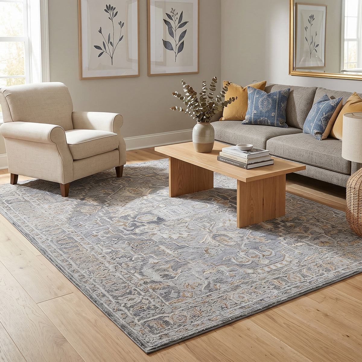 Amer Vestige VES-32 Denim area rug - lifestyle view