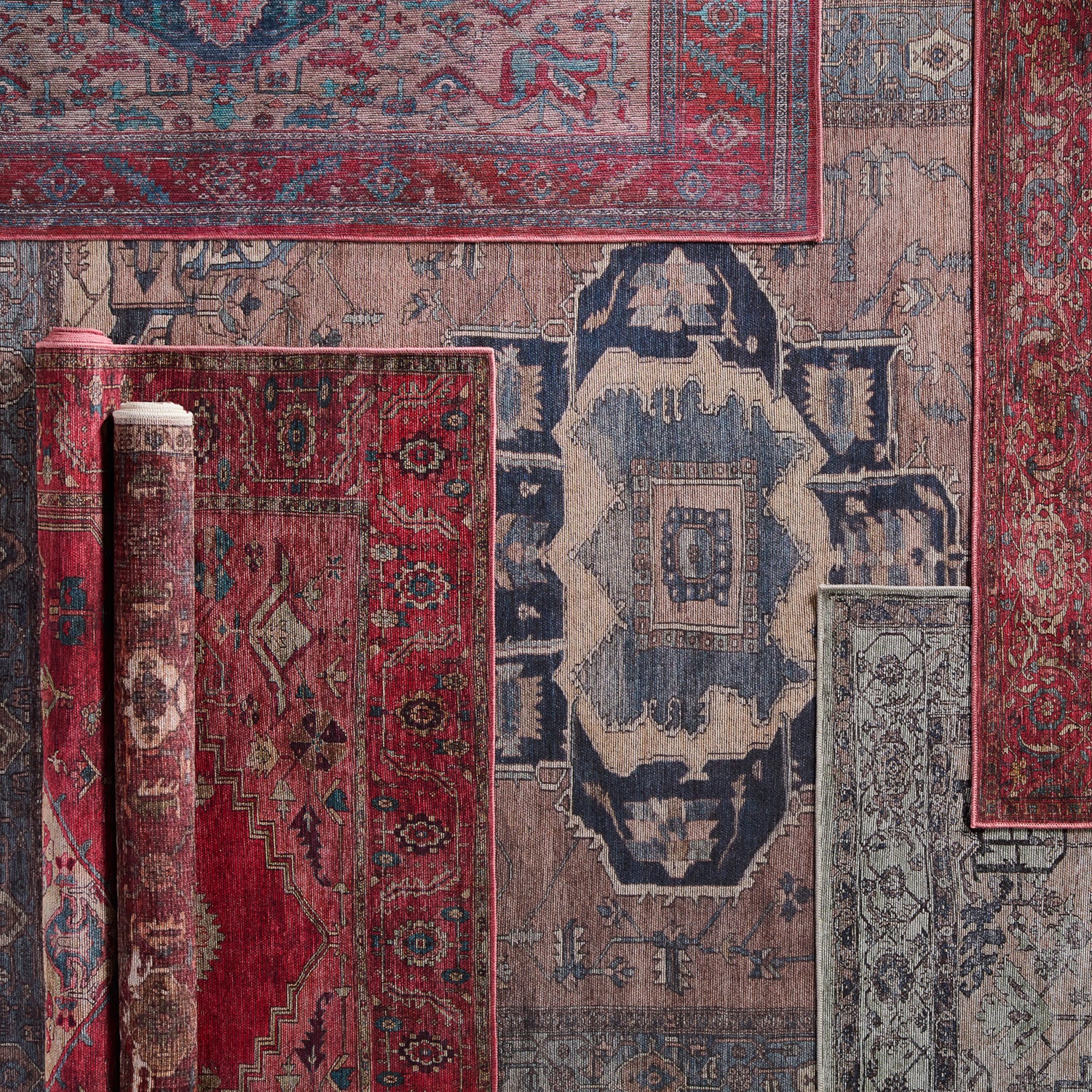 Jaipur Vindage VIN01 Red Powerloomed Rug
