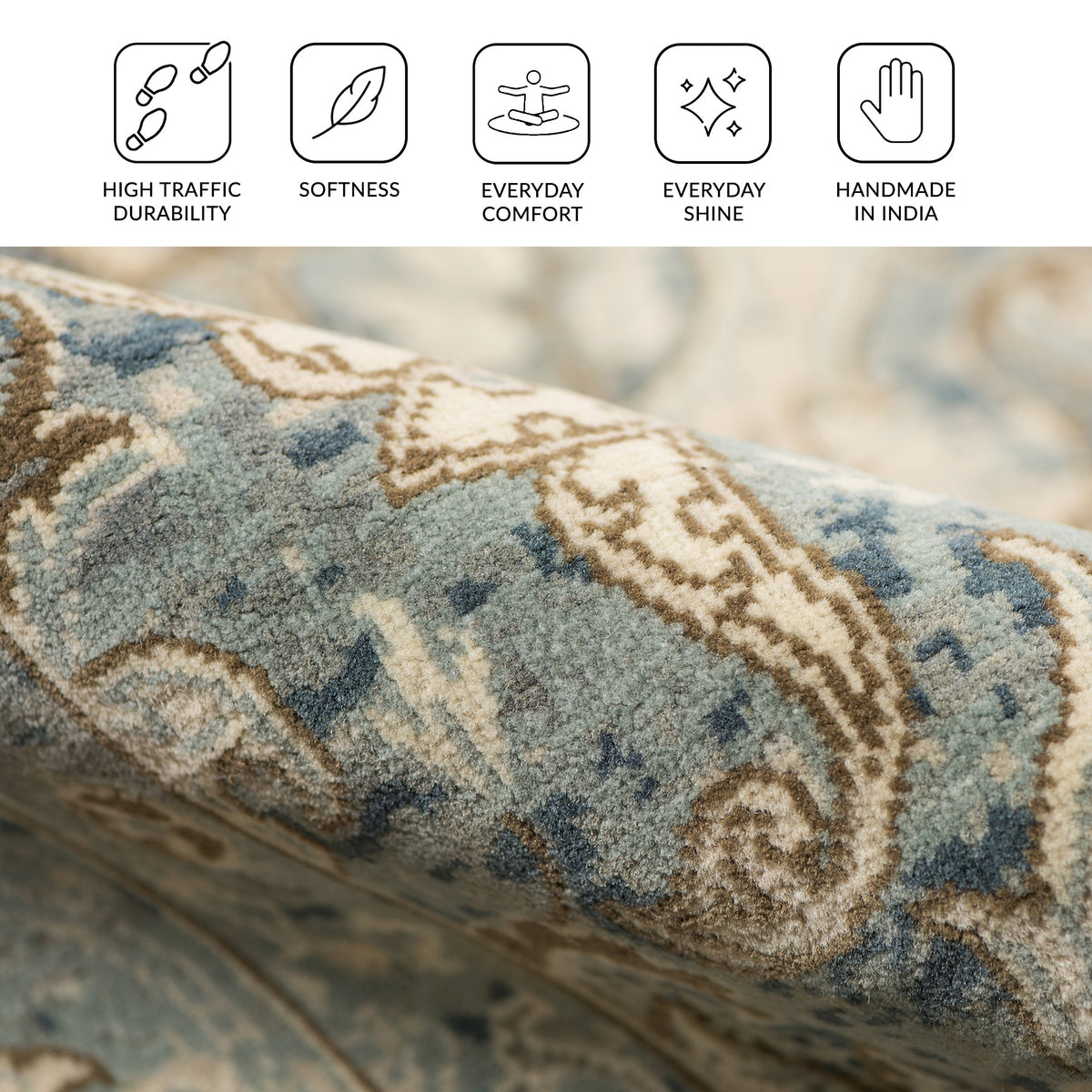 Amer Vintage VIN-10 Polo Blue area rug - infographic view
