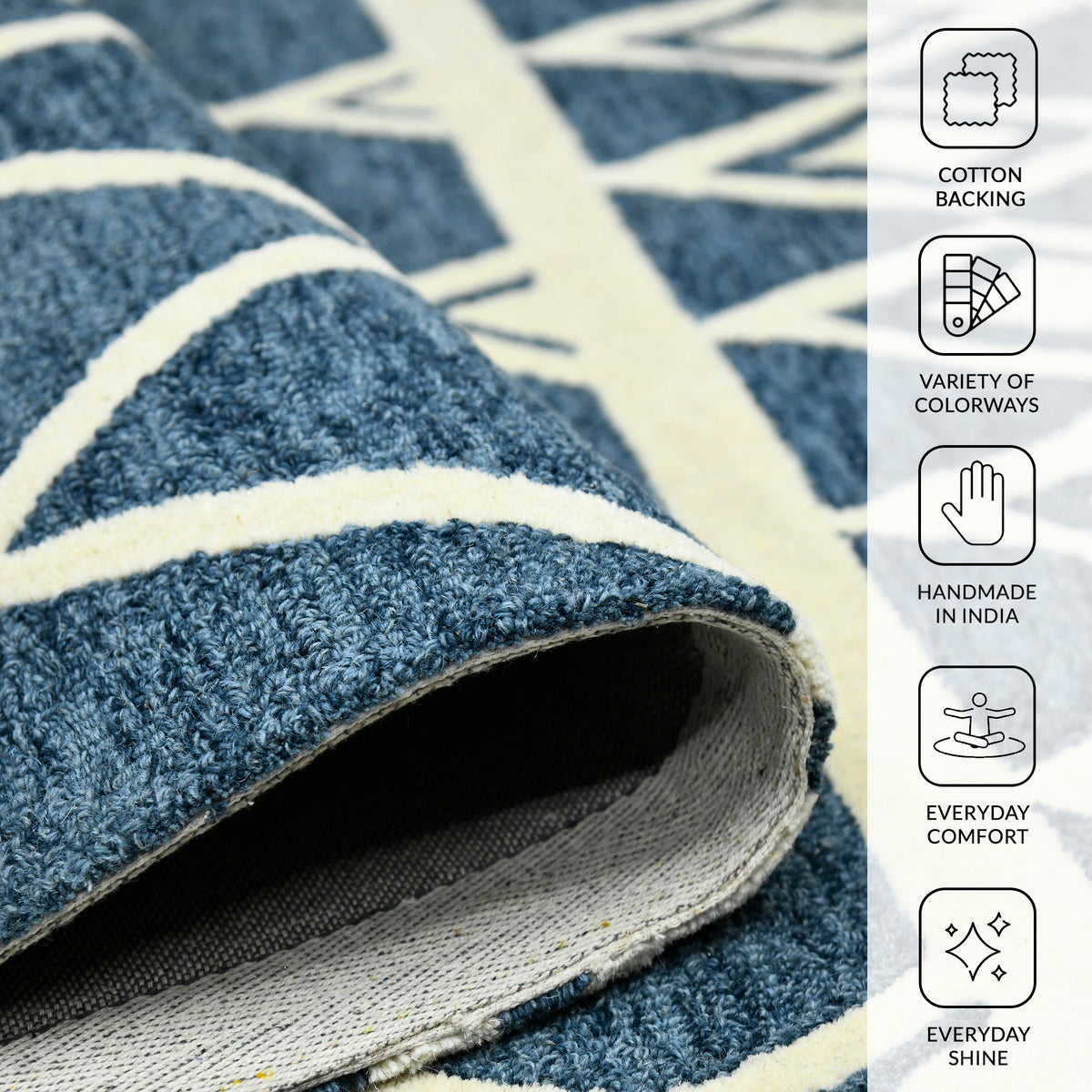 Amer Vista VIS-6 Navy area rug - infographic view