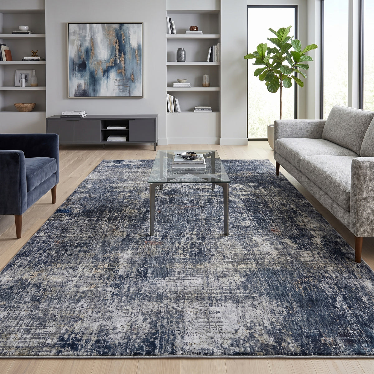 Amer Vermont VRM-2 Gray / Orange area rug - lifestyle view