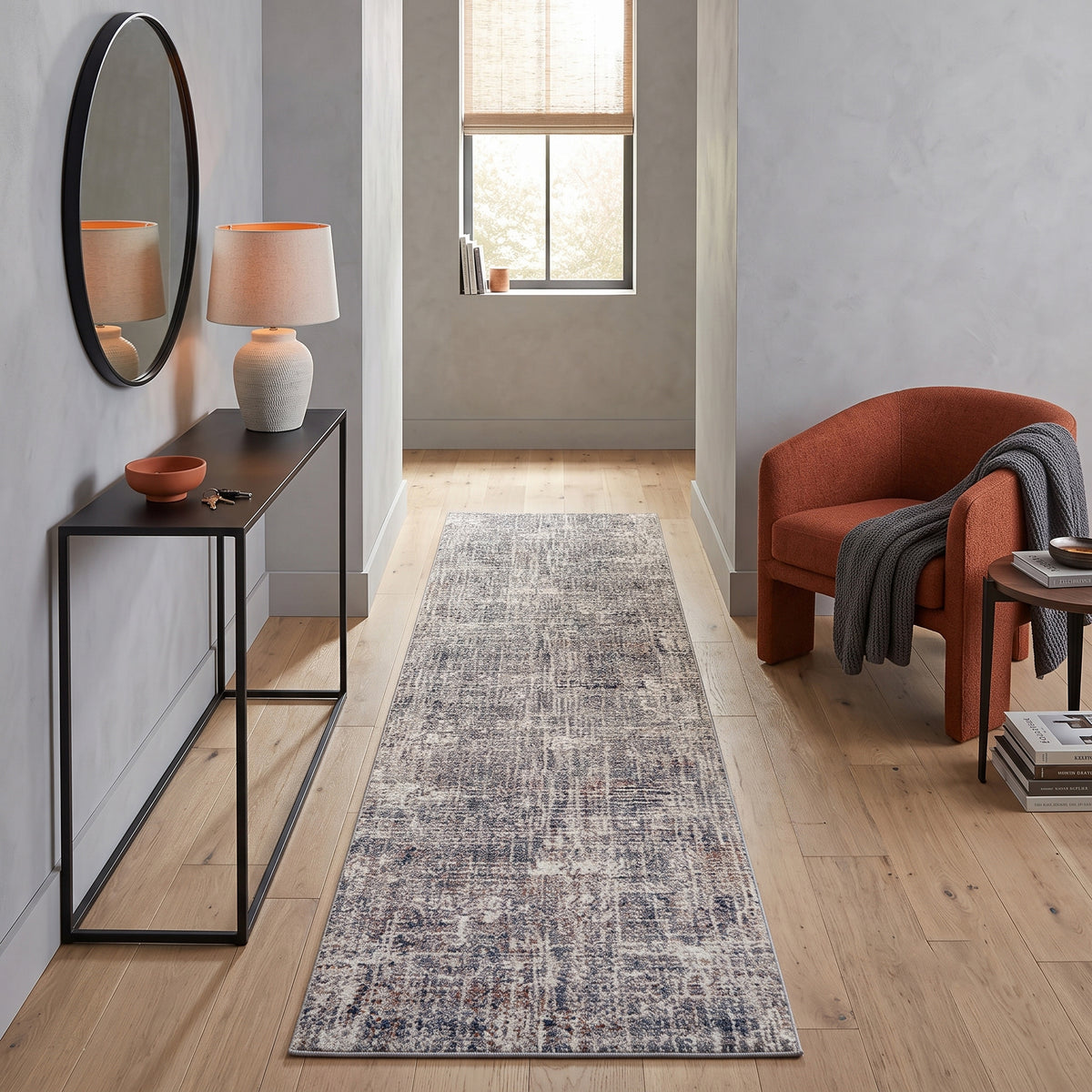 Amer Vermont VRM-5 Gray / Orange area rug - lifestyle view