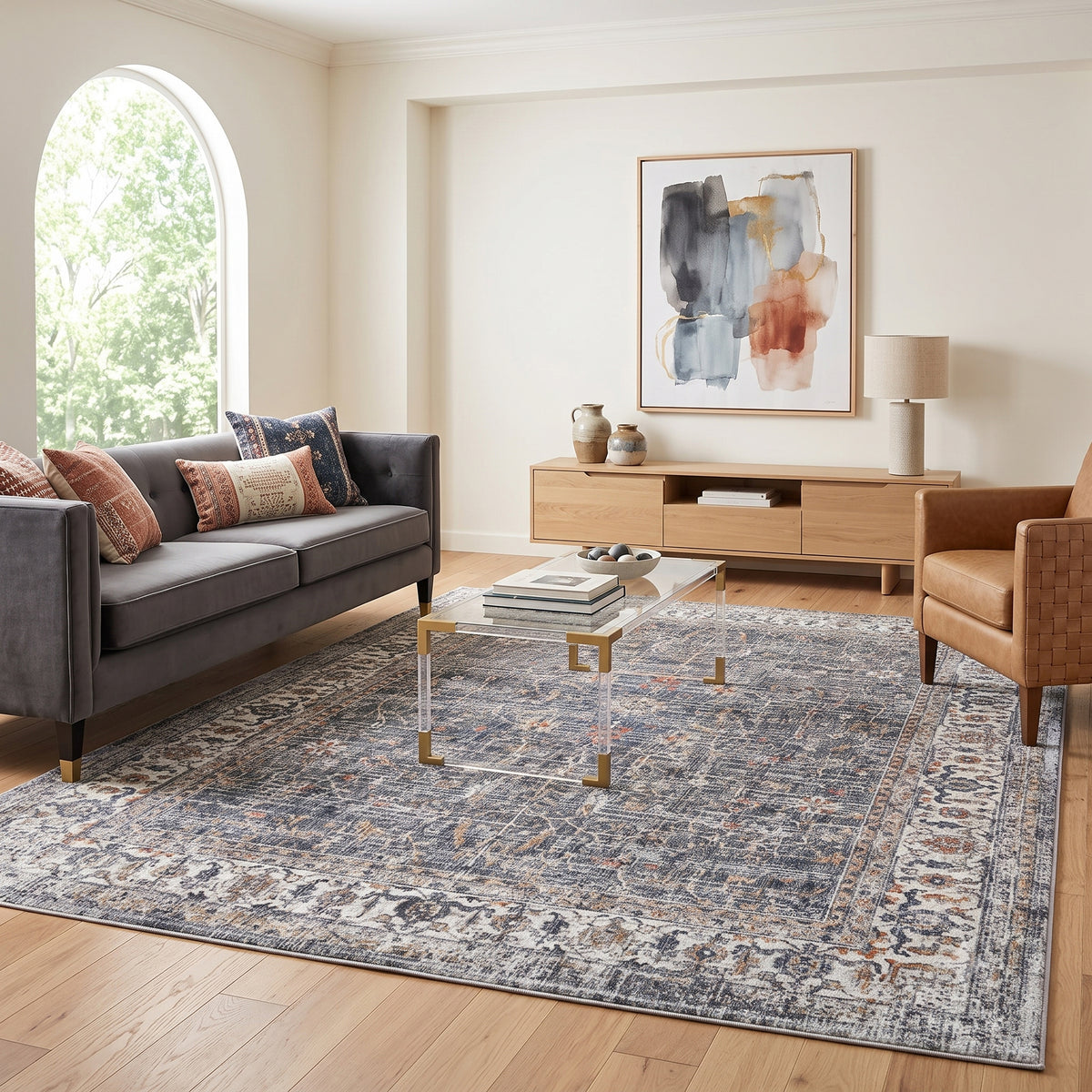 Amer Vermont VRM-7 Charcoal area rug - lifestyle view