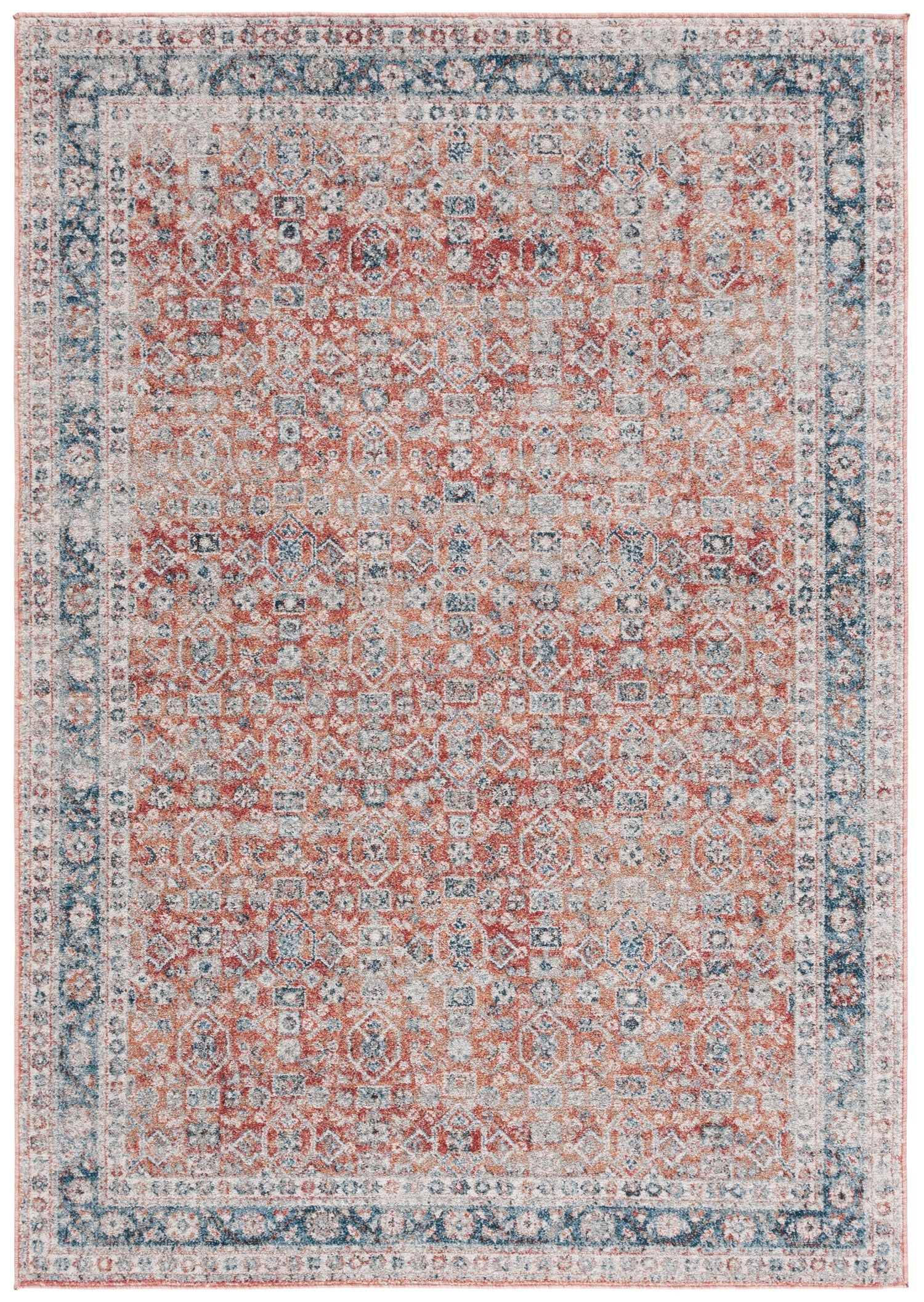 Safavieh Vintage Tabriz Vta202P Rust/Blue Rug.