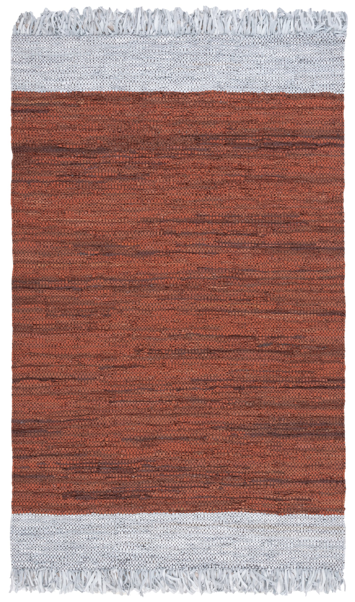 Safavieh Vintage Leather Vtl310P Light Grey/Rust Rug.
