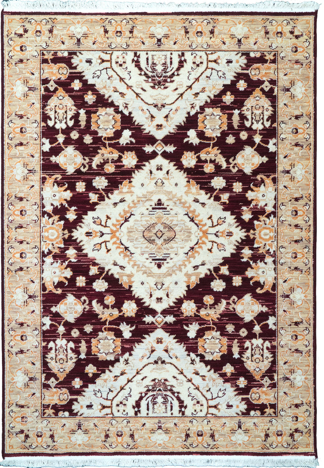 Dynamic Rugs Wade 18606 Power Loomed Traditional Red/Beige/Multi Rug