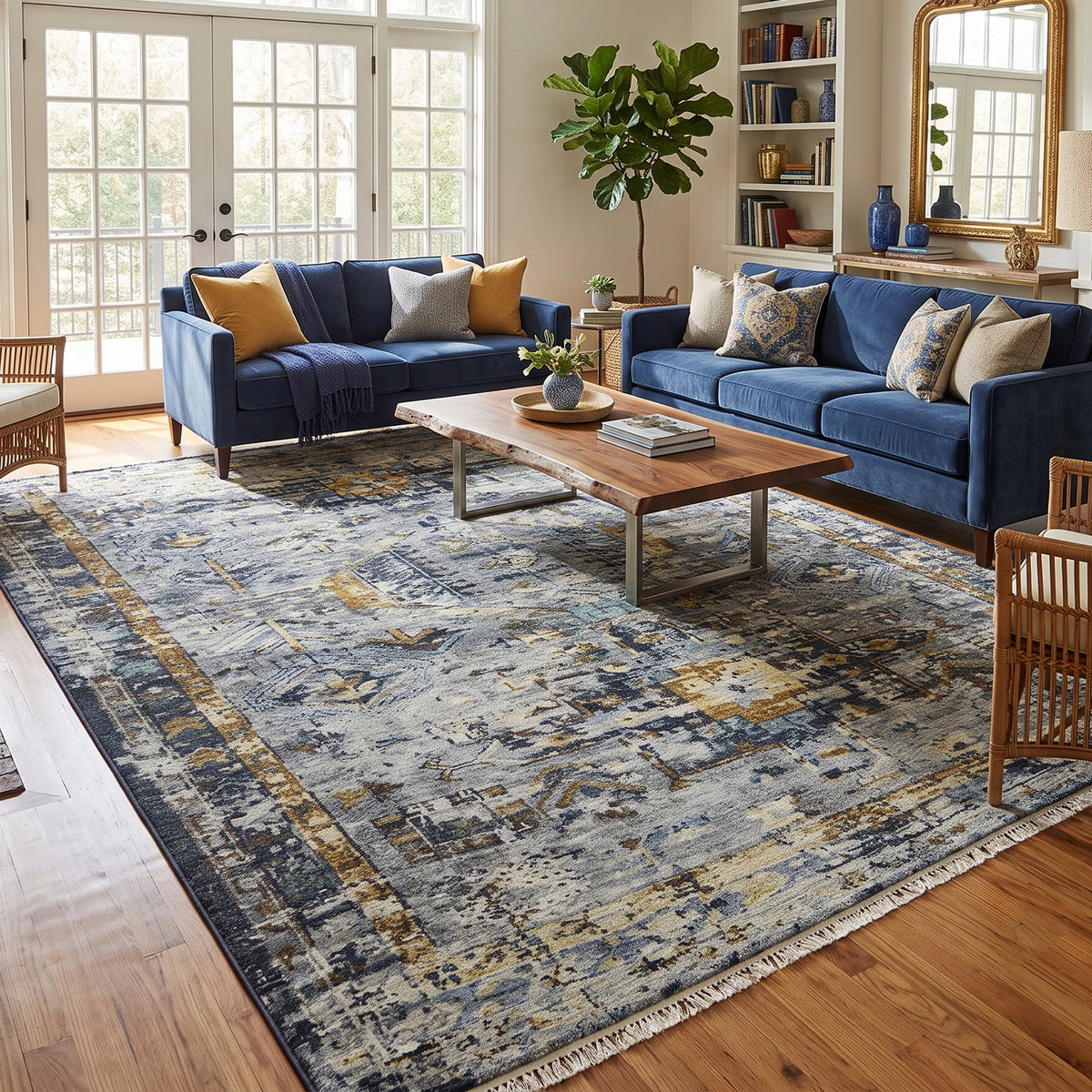 Amer Willow WIL-4 Indigo area rug - lifestyle view